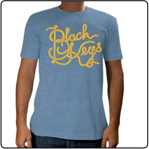 Black Keys Logo Made Out Of Gold Ribbons T-Shirt